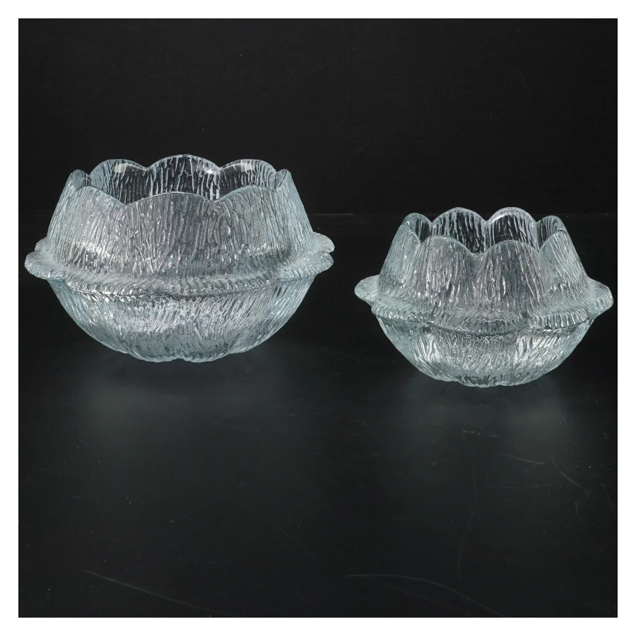 2 holmegaard åkande lysestager (str. 20 cm. 14 cm)