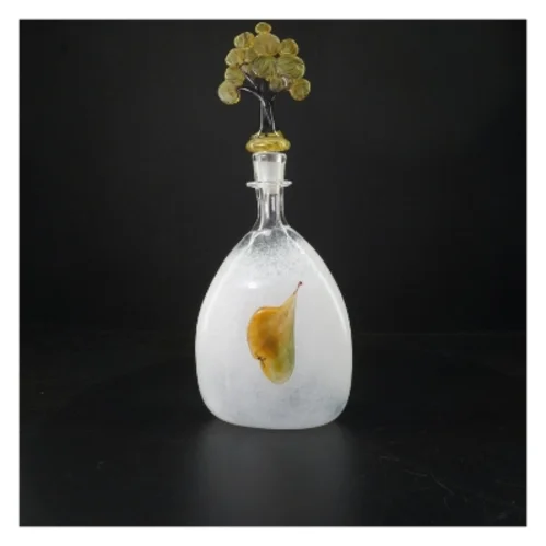 Unik Skak Snitker glas karaffel med dekorativ prop (str. 36 cm)