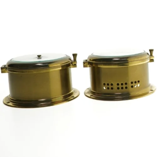 Maritime barometer og ur sæt (str. Ø 16 cm)