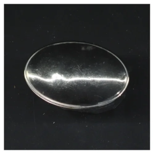 Glasbeholder med metallåg (str. 10 cm)