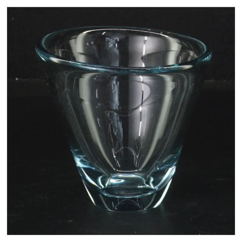 Transparent glasvase fra Holmegaard (str. Ø 10 cm højde 10 cm)