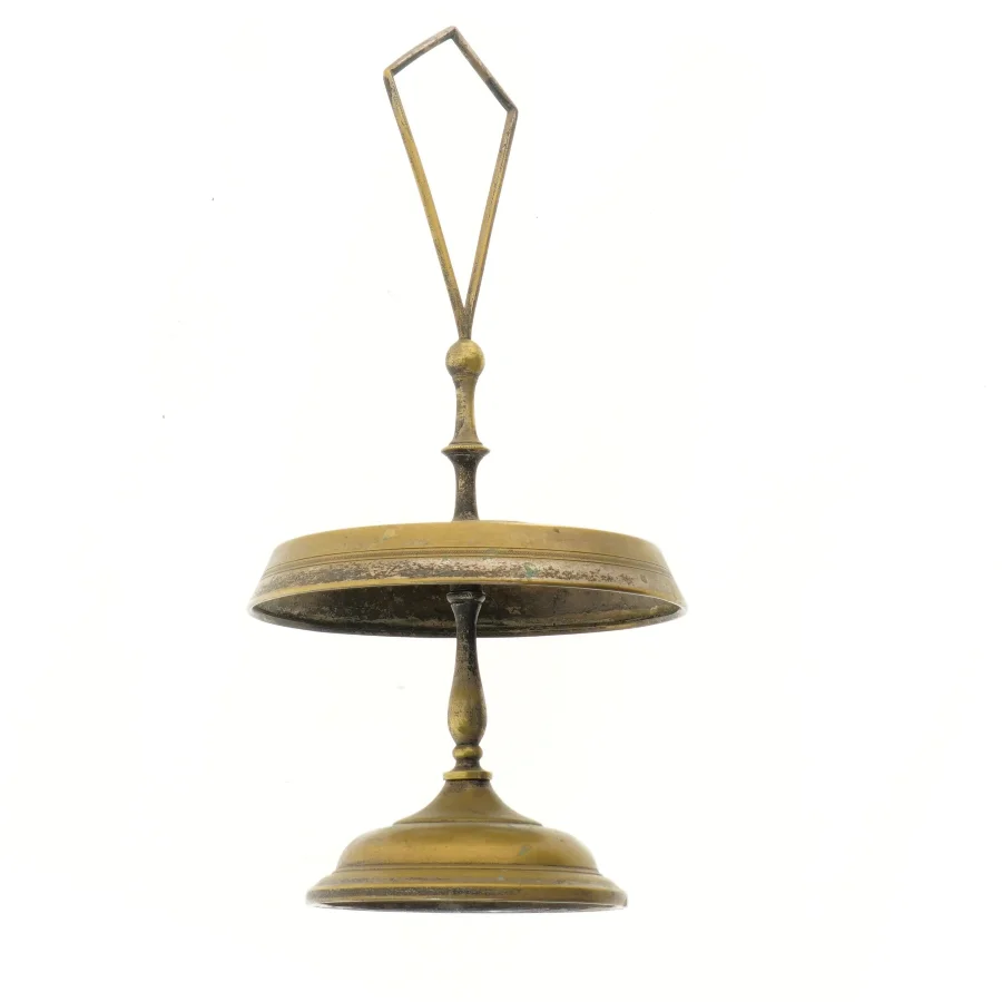 Antik karafelholder med glasflasker (str. 35 cm)