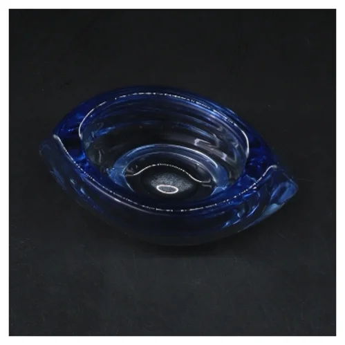 Blå lysestage (str. 8,5x8 cm)