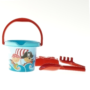 Strandspand med legetøj (str. 11 cm)