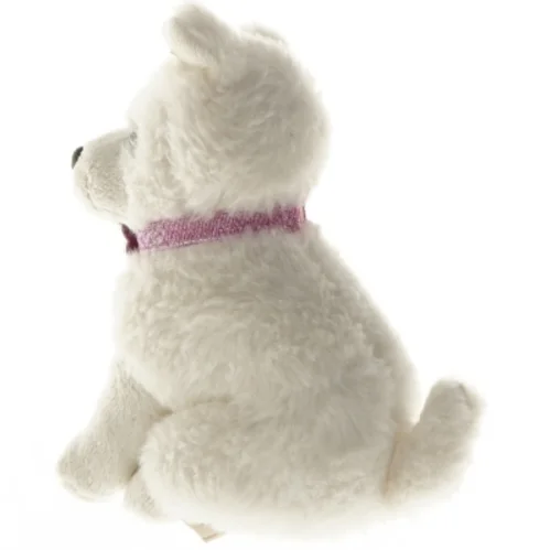 Hvid plysbamse hund fra Our Generation (str. 19 cm)