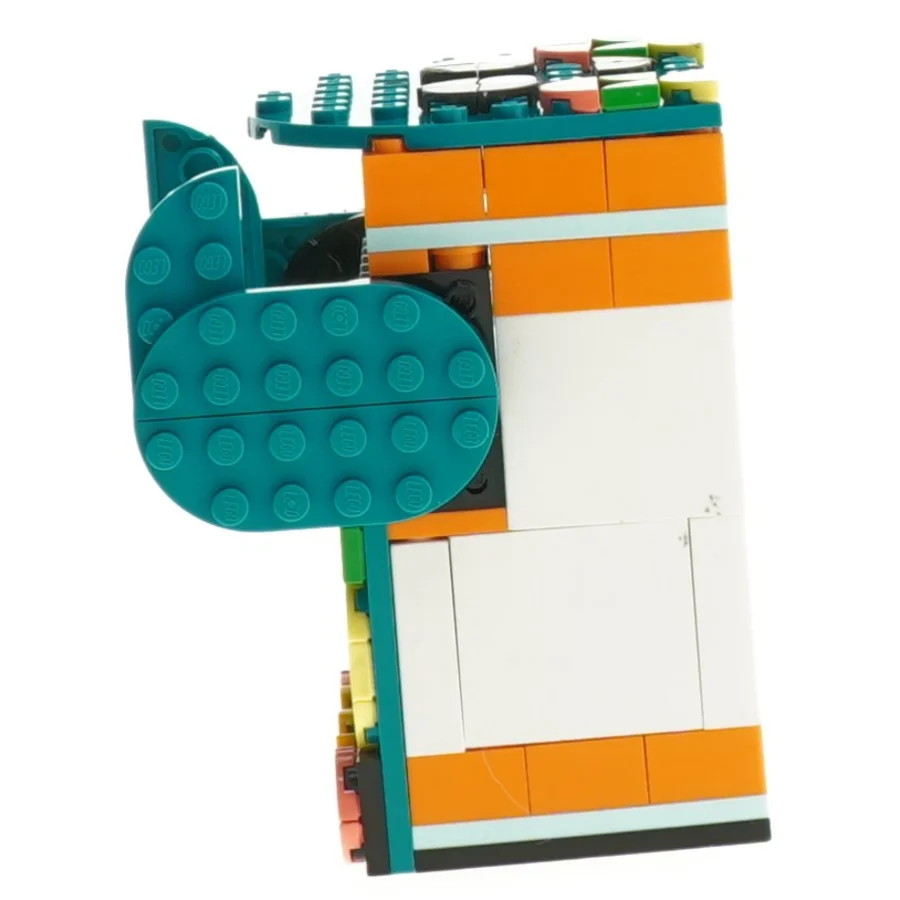 Farverig klodshus fra Lego (str. 10x6x6 cm)