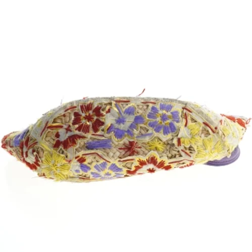 Stråtaske med blomsterdesign (str. 50x30 cm)