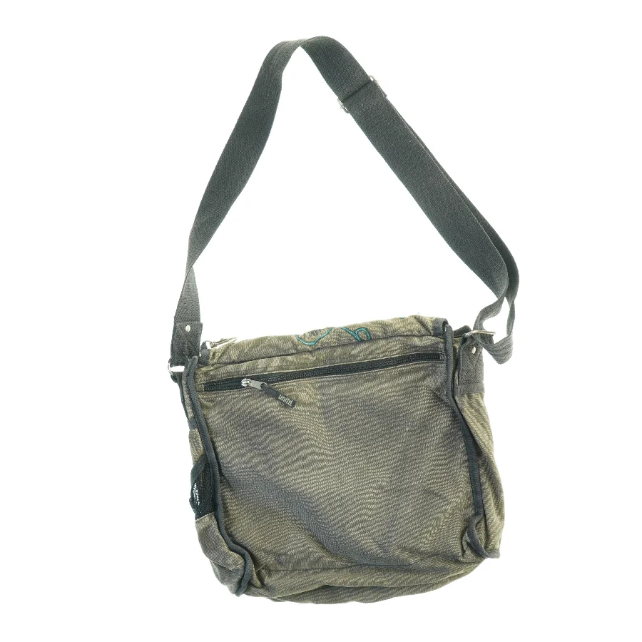 Graffiti-mønstret skuldertaske (str. 33 x 30 x 9 cm)