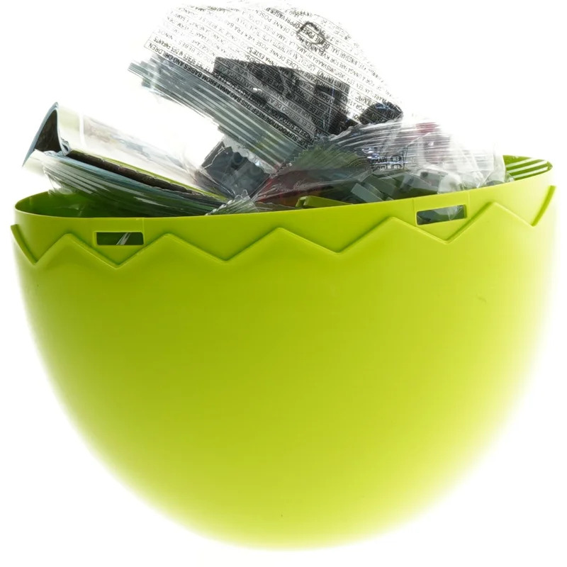 Grøn plastikæg med byggesæt indeni fra Zuru (str. 23 cm)