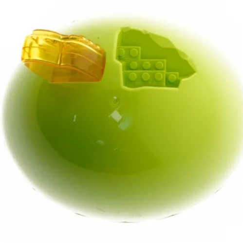 Grøn plastikæg med byggesæt indeni fra Zuru (str. 23 cm)