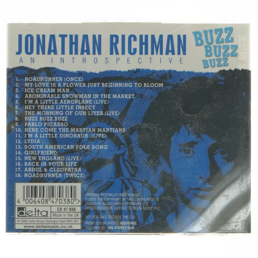 Jonathan Richman CD - Buzz Buzz Buzz (str. 12,5x14 cm)