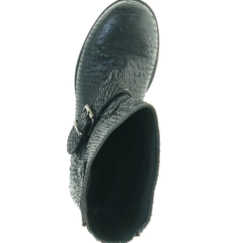 Sorte støvler i slangeskindsmønster fra Billi Bi (str. 38)