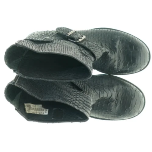 Sorte støvler i slangeskindsmønster fra Billi Bi (str. 38)