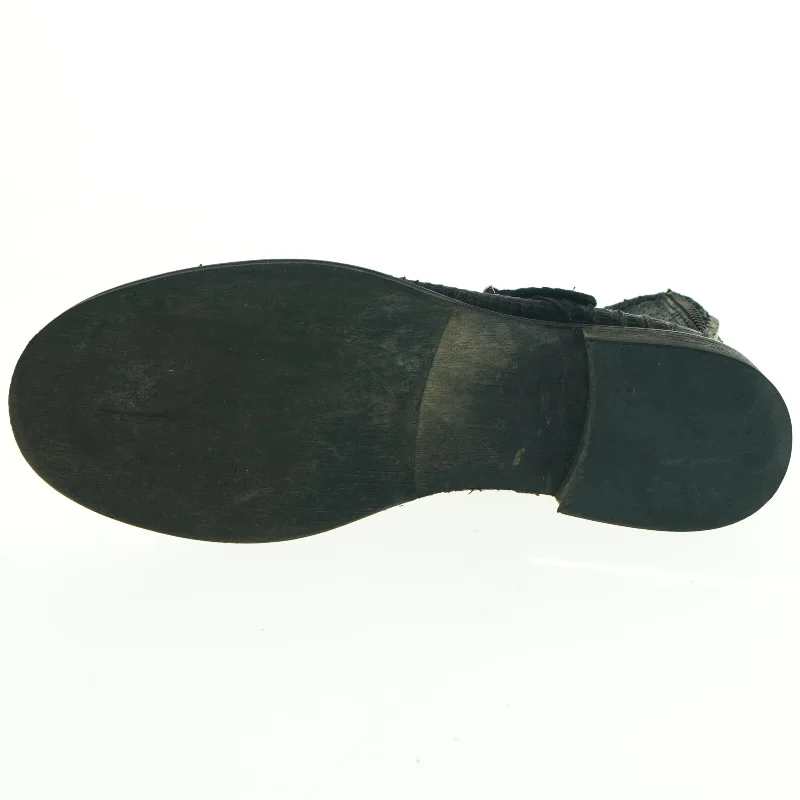 Sorte støvler i slangeskindsmønster fra Billi Bi (str. 38)