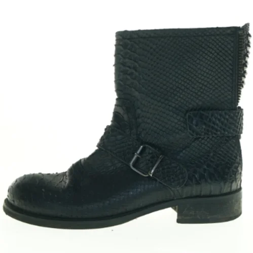 Sorte støvler i slangeskindsmønster fra Billi Bi (str. 38)