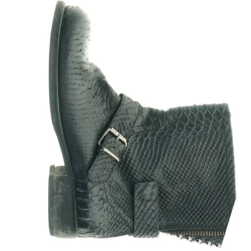 Sorte støvler i slangeskindsmønster fra Billi Bi (str. 38)