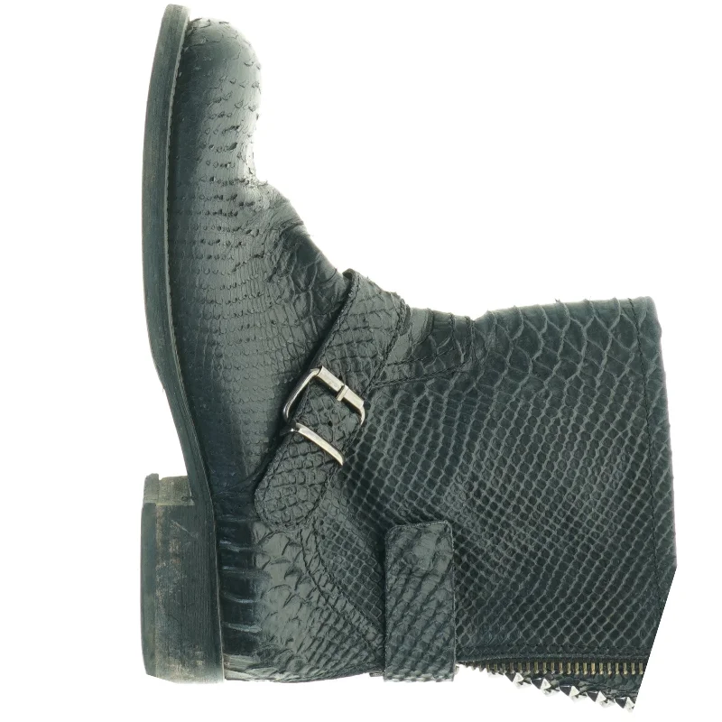 Sorte støvler i slangeskindsmønster fra Billi Bi (str. 38)