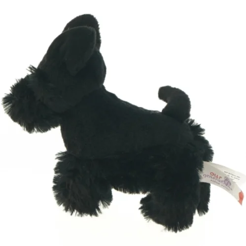 Sort plyshund til børn (str. 19 cm)