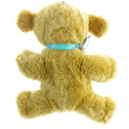 Tøjdyrshund med halsbånd (str. 27 x 24 cm)