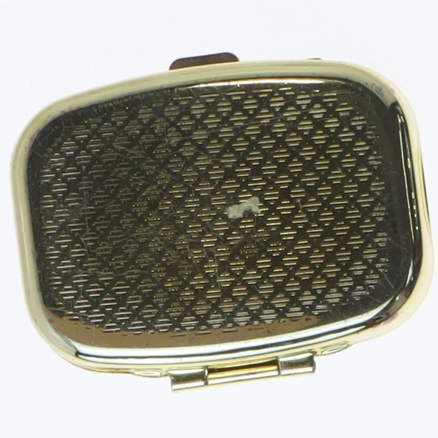 Lille pilleæske med udsmykning (str. 5,5x4,5x1,5 cm)