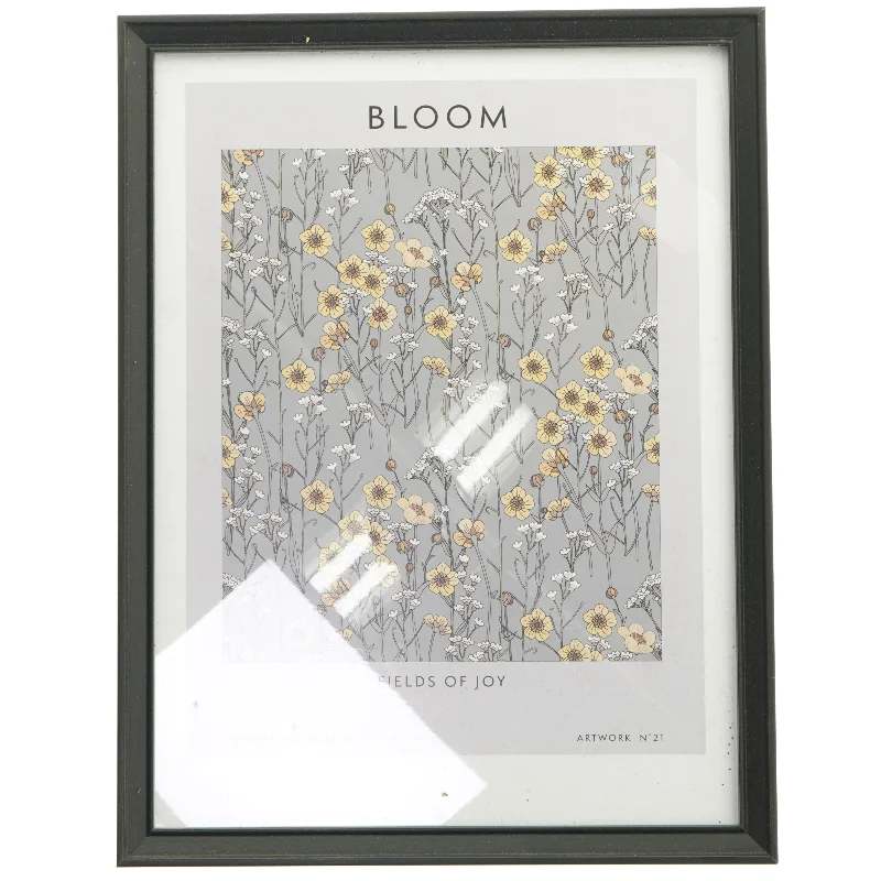 Bloom billede i ramme (str. 43x33 cm)