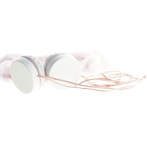 Plys hovedtelefoner med katteører (str. Ø 17 cm)