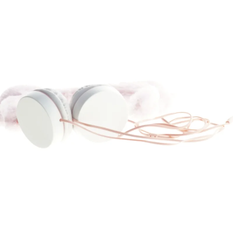 Plys hovedtelefoner med katteører (str. Ø 17 cm)