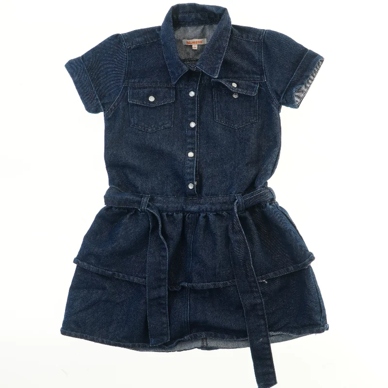 Denim kjole med korte ærmer fra Bluezoo (str. 128)