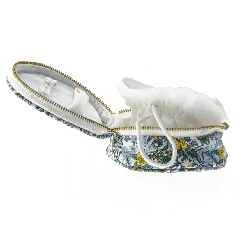 Blomstret smykkepose fra Søstrene Grene (str. Ø 11 cm)