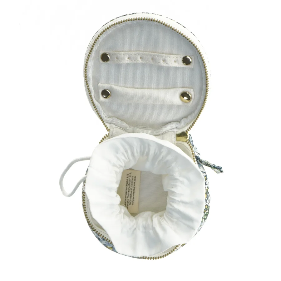 Blomstret smykkepose fra Søstrene Grene (str. Ø 11 cm)