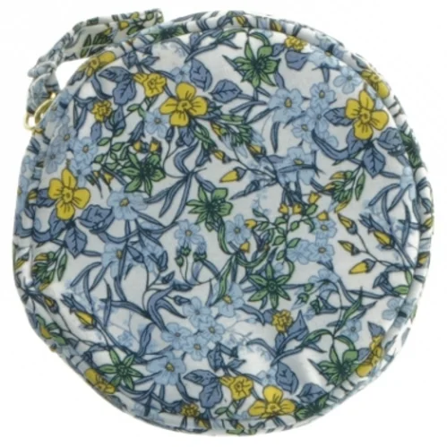 Blomstret smykkepose fra Søstrene Grene (str. Ø 11 cm)