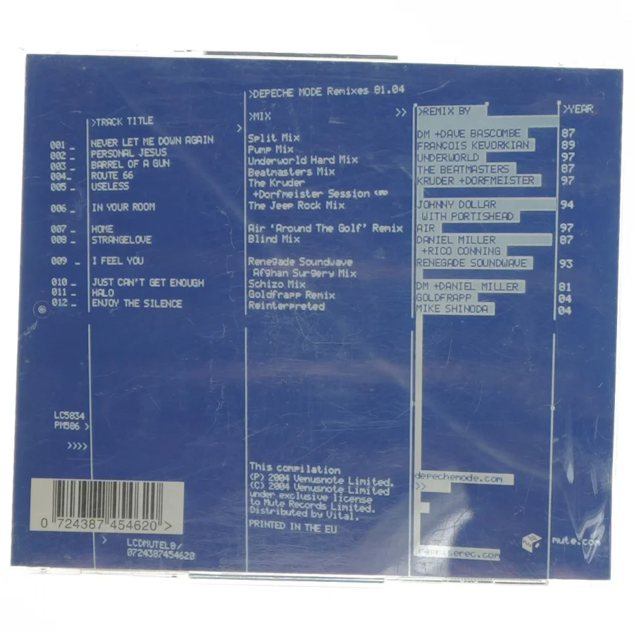 Depeche Mode Remixes 81-04 CD (str. 12,5x14 cm)