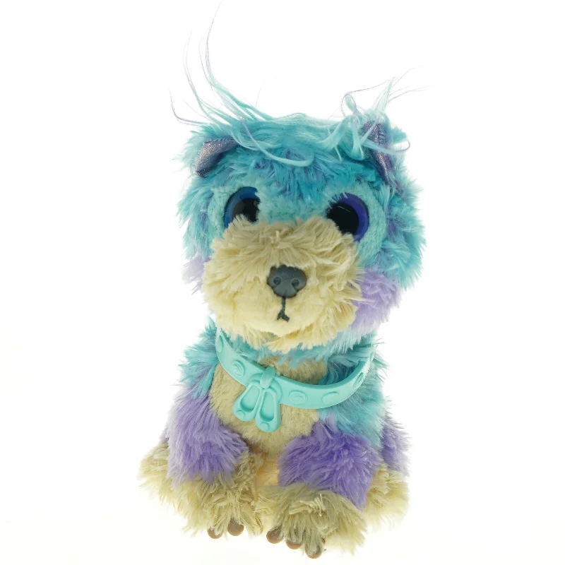 Farverig plysbamse (str. 23 x 13 cm)