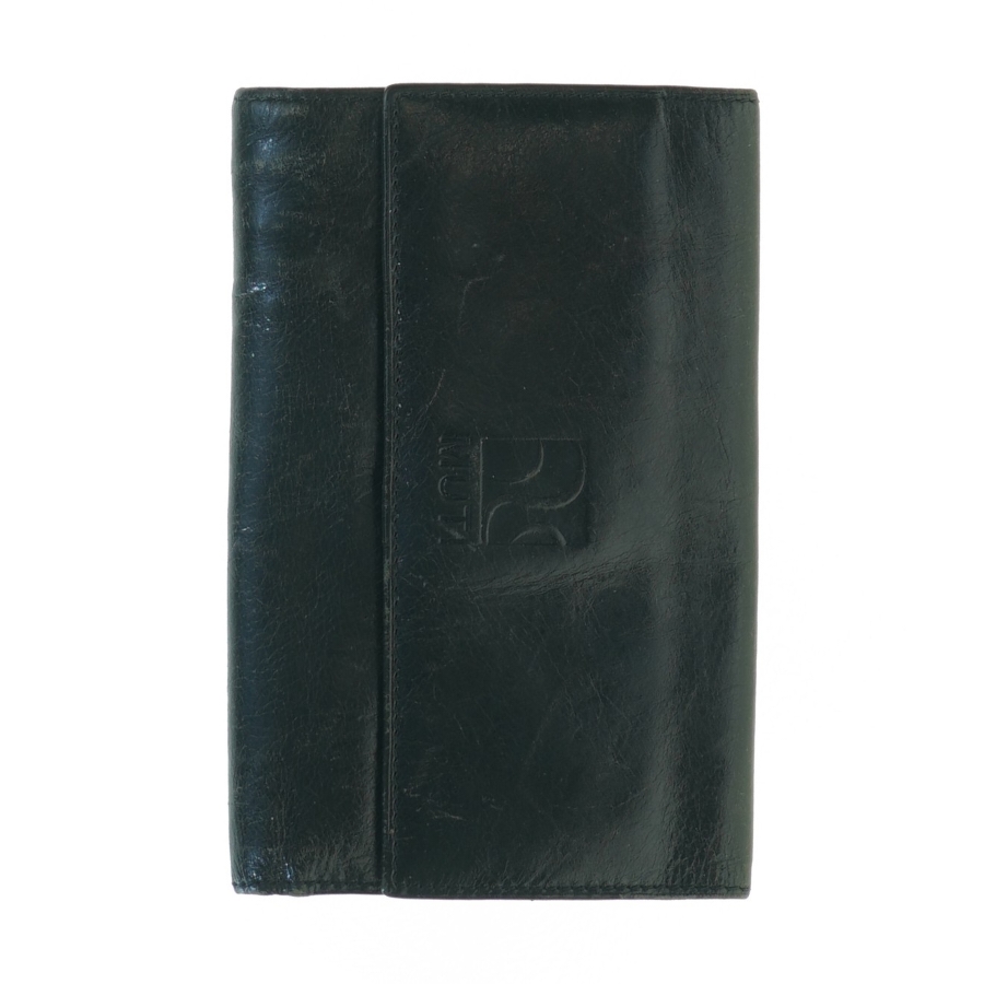 Sort læderpung fra Muti (str. 16 x, 10 cm)