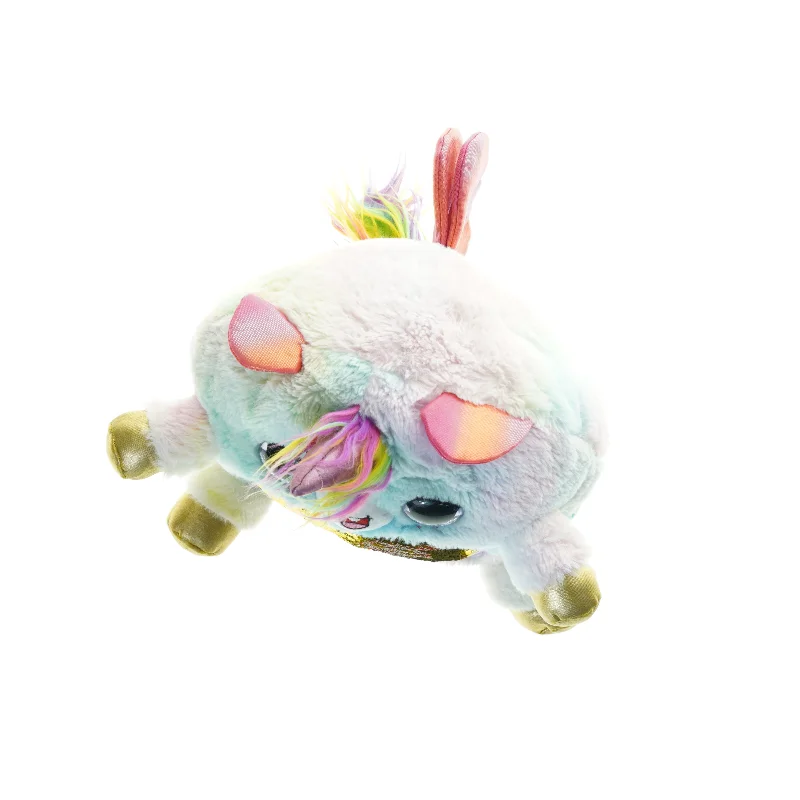 Farverig bamse med hjerte (str. 31 x 27 cm)