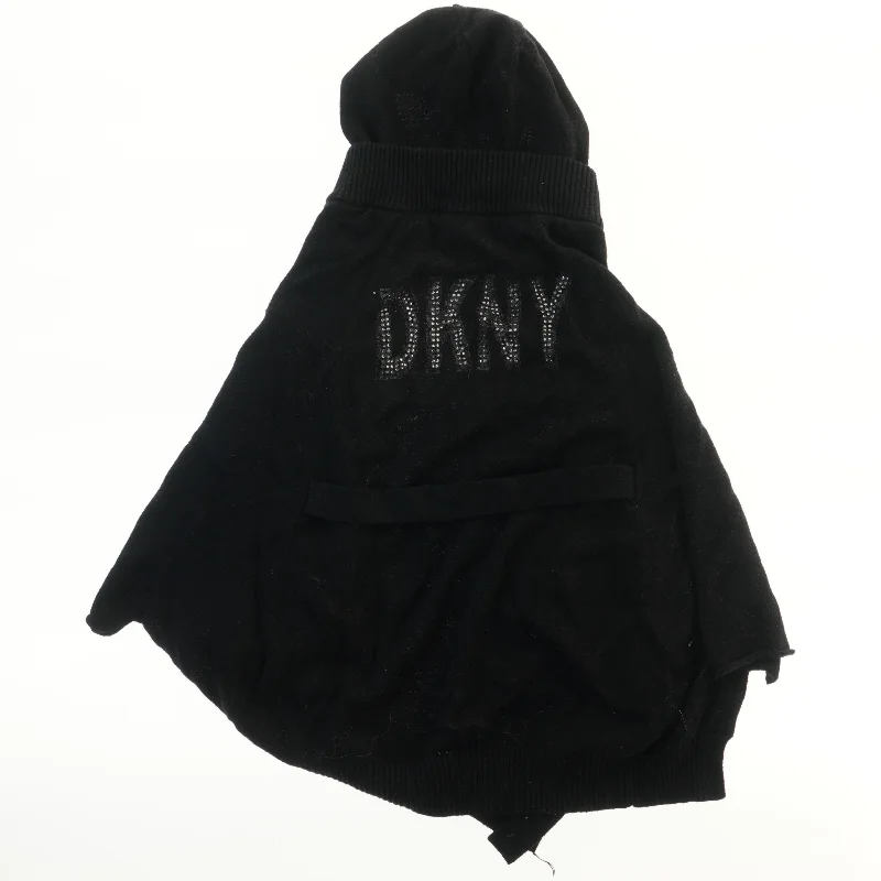 Sort strik hættetrøje fra DKNY (str. 128)