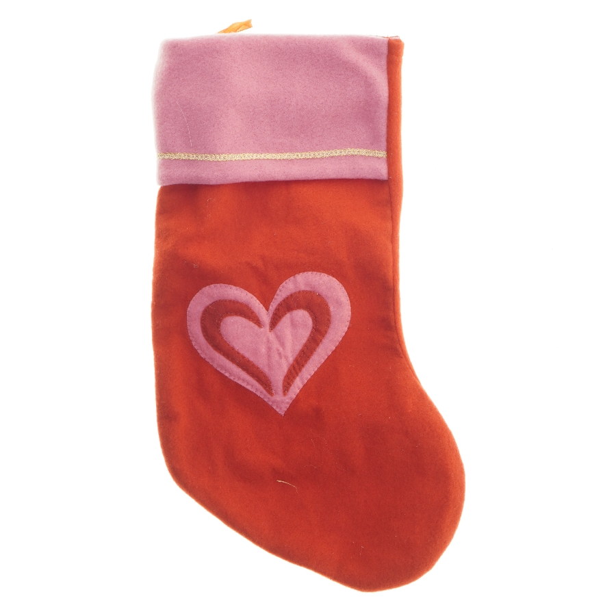 Jule sok med hjerte design (str. 44x20 cm)