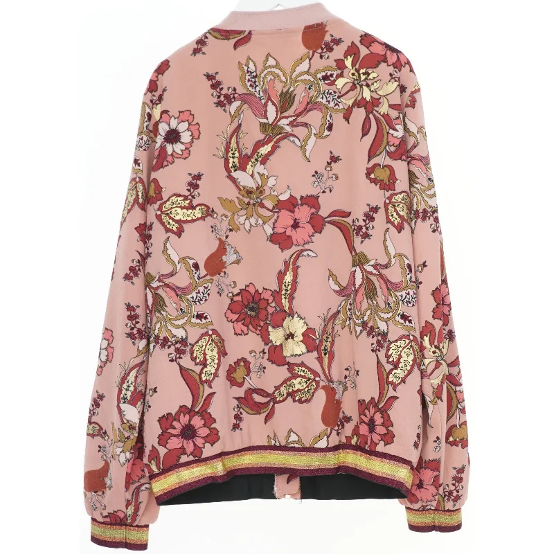 Blomstret jakke med lynlås fra Petit (str. 152)
