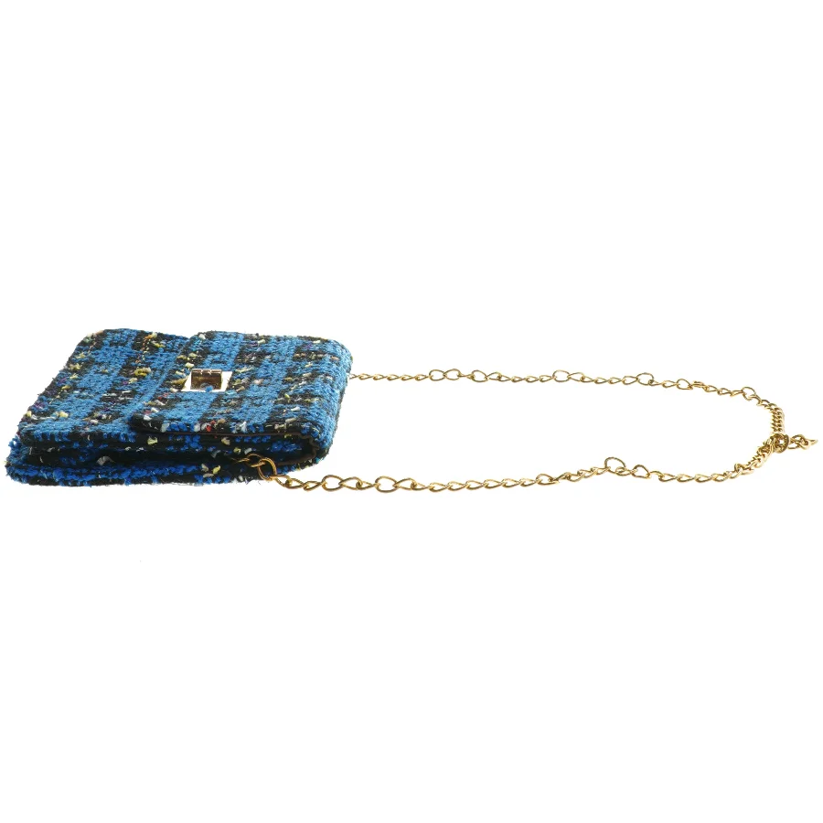 Tweed skuldertaske (str. 15x20x3 cm)