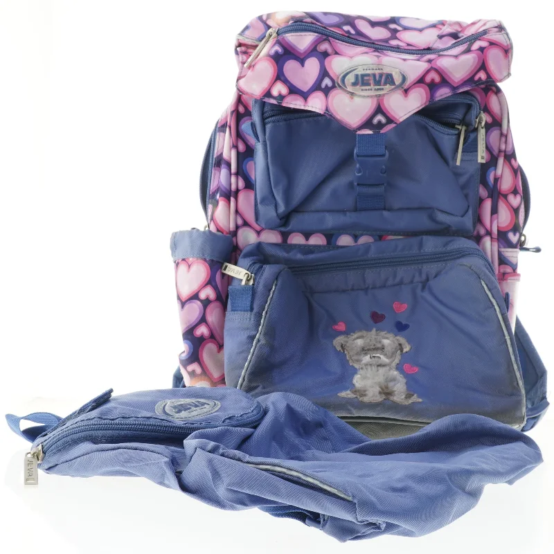 Jeva skoletaske med hjerte design fra Jeva (str. 43x30 cm)