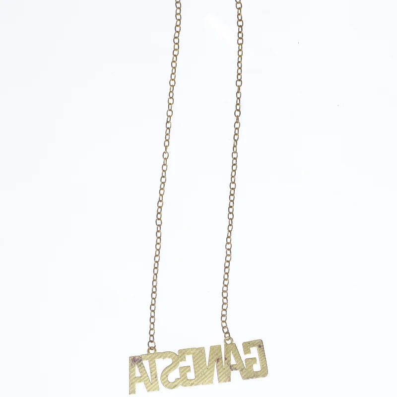 Halskæde med GANGSTA vedhæng (str. 52 cm)