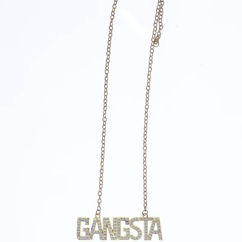 Halskæde med GANGSTA vedhæng (str. 52 cm)