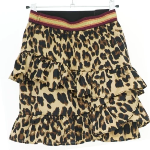 Leopard nederdel med flæser fra Petit (str. 164)