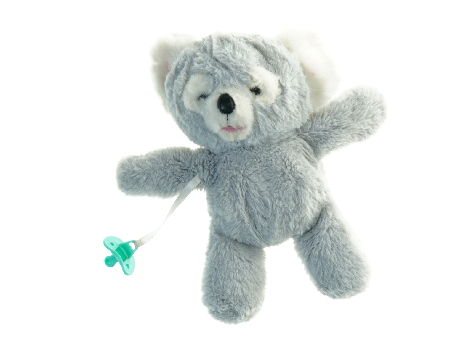 Blå bamse med sut (str. 23 x 17 cm)