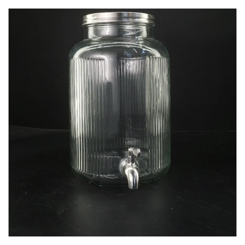 Glas drikkedispenser med tappehane fra IKEA (str. 28x22 cm)