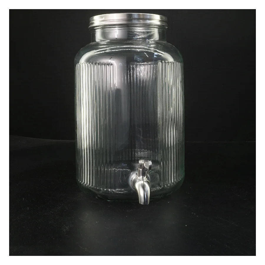 Glas drikkedispenser med tappehane fra IKEA (str. 28x22 cm)