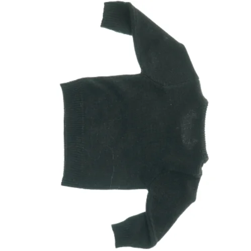 Sort strik sweater med mønster fra By Clara (str. 36 x, 30 cm ærme, 24,5 cm)