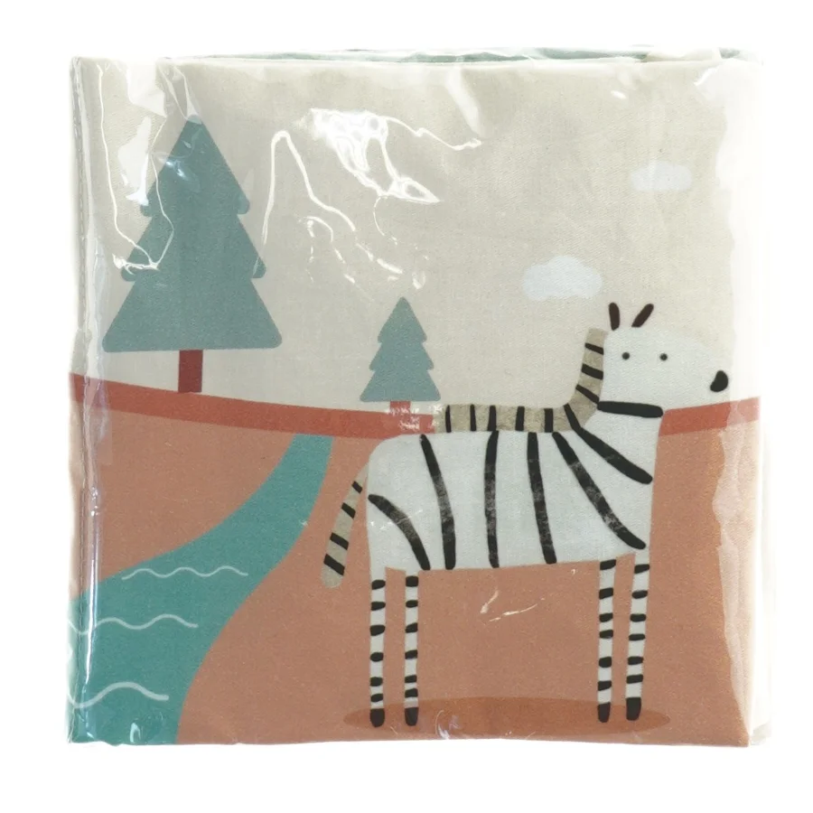 Sengetæppe med dyreprint fra Søstrene Grene (str. 14 x 15 cm)