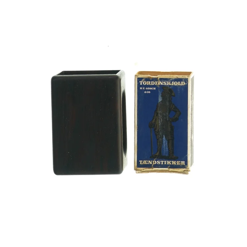 Tændstiksæske holder i palisander (str. 11 x 8 x 5cm)