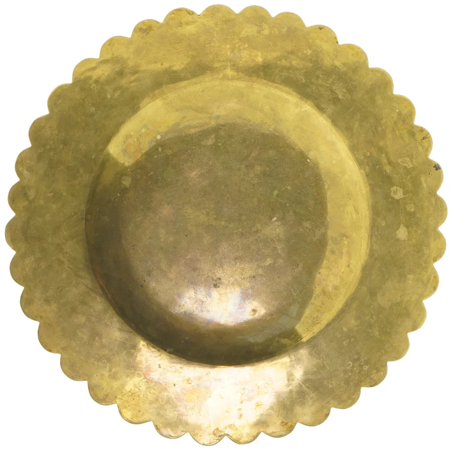 Dekorativt messingfad (str. Ø 36 cm)